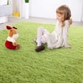 thumbnail image 2 of Lochas Fluffy Soft Shag Carpet Rug for Living Room Bedroom Big Area Rugs Floor Mat, 3'x5',Grass Green, 2 of 7