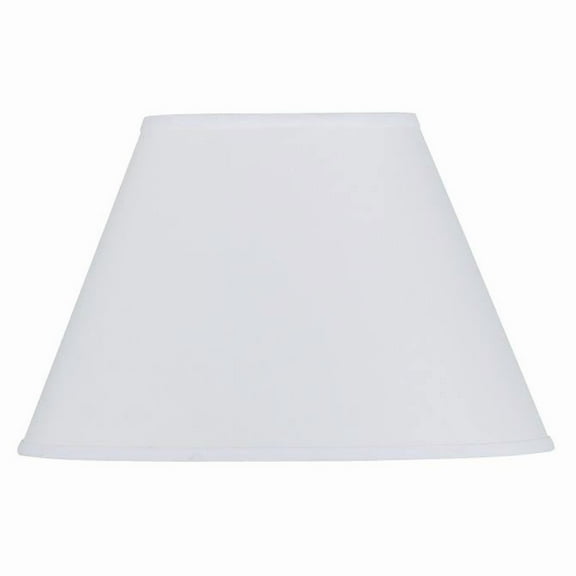 10" TALL WHITE ROUND HARDBACK FABRIC SHADE-Color:White,Finish:White,Style:Lifestyle