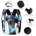 thumbnail image 3 of Anime Backpack Cool 17 Inch 3 Piece Set with Insulated Lunch Bag and Pencil Case, Bookbag Laptop Backpack Cartoon Durable Lightweight Casual Backpack, 3 of 8
