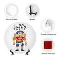 thumbnail image 5 of Lsque Sml Jeffy Pattern Ceramic Decorative Plate Decorative Plates with Display Stand Personalized Porcelain Plate Ceramic Ornaments for Wall Hanging Decoration-8in, 5 of 6