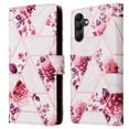 thumbnail image 2 of SaniMore for Samsung Galaxy A14 5G 2023 Case, PU Leather Luxury Marble Flip Cover with Detachable Wrist Strap Card Slot Kickstand Shockproof Magnetic Buckle Protective Shell for A14 5G, Rosegold, 2 of 8
