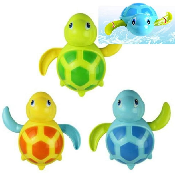 3pcs jouet de tortue de natation de bain pour bébé tout-petit, jouet d'eau  de bain à chaîne à remonter, piscine de baignoire de natation mignon jouets  de tortue de natation pour garçons