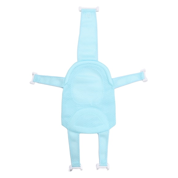 Asiento de baño para bebé, soporte antideslizante, universal, desmontable, malla de ducha, color azul claro