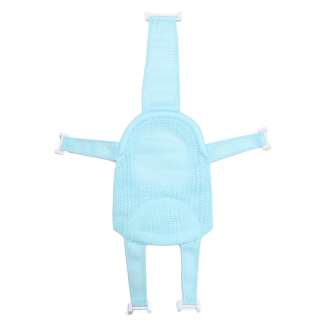 Asiento de baño para bebé, soporte antideslizante, universal, desmontable, malla de ducha, color azul claro