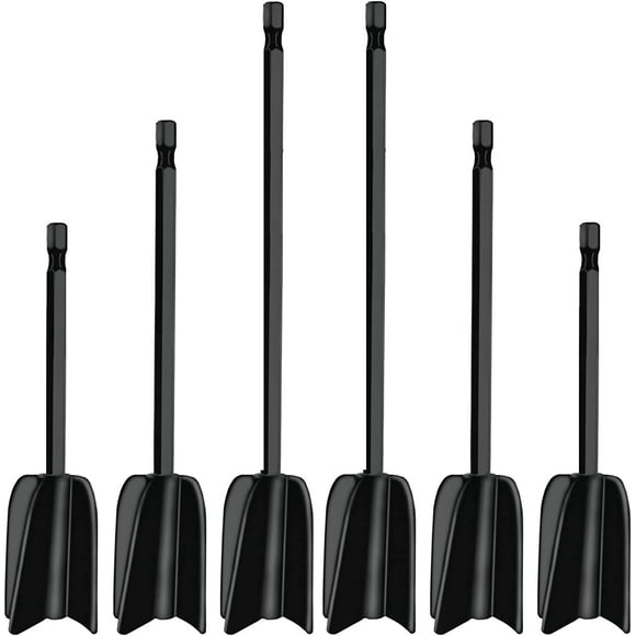 Multiple Sizes Resin Mixer Paddles, 6 Pcs Epoxy Mixer Attachment for Drill, Reusable Paint Stirrer Drill Attachment for Epoxy Molds, Paddle for Mixing Resin and Paint