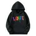thumbnail image 4 of bbymog Boys and Girls Hoodie with Pocket Long Sleeve Hooded Sweatshirt Fall and Winter Casual Hoodies for Teen Girls Black 4 Years, 4 of 4