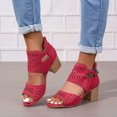 thumbnail image 7 of AXXD Sandals for Women Summer New Large-size Hollow Fish Mouth Chunky Heels Sandals, 7 of 7