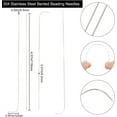thumbnail image 2 of Beebeecraft 10Pcs Large Eye Beading Needles 4.57Inch Stainless Steel Bead Spinner Needles for Glass Seed Beads Waist Beads Bracelet Necklace Making, 2 of 6