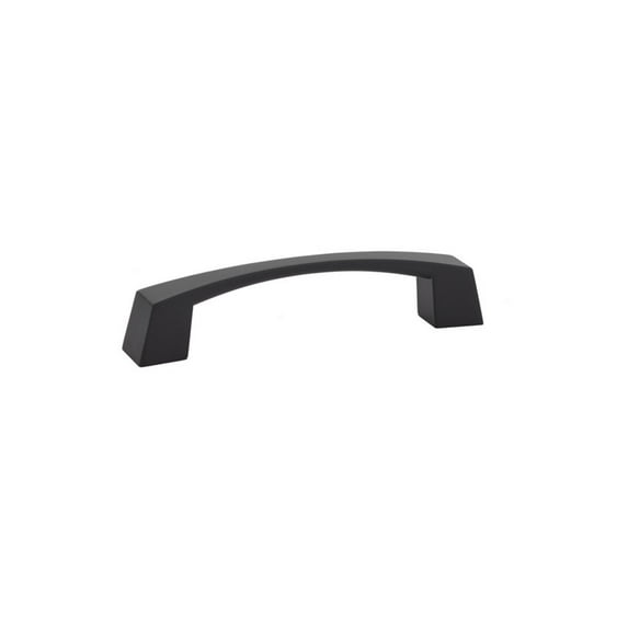 Emtek 86407US19 4 in. Sweep Cabinet Pull, Flat Black
