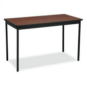 Barricks Utility Table, Rectangular, 48w X 24d X 30h, Walnut/black UT244830-WA