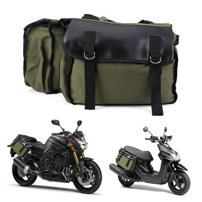 Summor Motorcycle Saddle Bags Panniers for Sportster Kawaski Motorcycle Scooter Saddle Bag,Black 