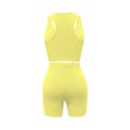 thumbnail image 6 of Bzhegqhd Women's Fashion Two-piece Solid Color U-Neck Tank Top and Short Sports Casual Suit, 6 of 7