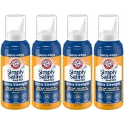 4 Pack - Simply Saline Adult Nasal Mist Extra Strength For Severe Congestion 4.6 oz Each