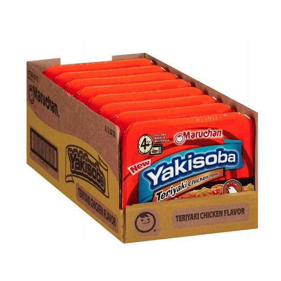 Maruchan Yakisoba Teriyaki Chicken, 3.98 Oz, Pack of 8