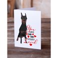 thumbnail image 2 of Doberman Pinscher Black Cropped Ears so Loved Greeting Cards and Envelopes Pack of 8 7 in x 5 in, 2 of 3