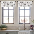 thumbnail image 3 of LALILO Kitchen Curtain Valance With Stars Ink Moon Repeat Rod Pocket Window Curtain 52"x 18" Set of 2, 3 of 5