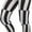 Abstract Jazzy Stripe - Black/White, variant on Women's Wide Horizontal Striped Opaque Tights - Black/White
