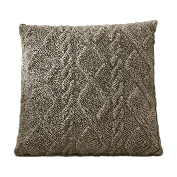 KQJQS 16x16 Inch Decorative Throw Pillows with Inserts Included, Soft Plush Faux Wool Couch Pillow Covers for Home, Farmhouse & Boho Decor, Sofa & Living Room Pillows