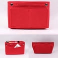 thumbnail image 5 of Portable Tote Insert Liner Travel Multifunctional Phone Purses Pouch Makeup Storage Bag Cosmetic Organizer Toiletry Liner Bags Felt Insert Bag ORANGE, 5 of 8