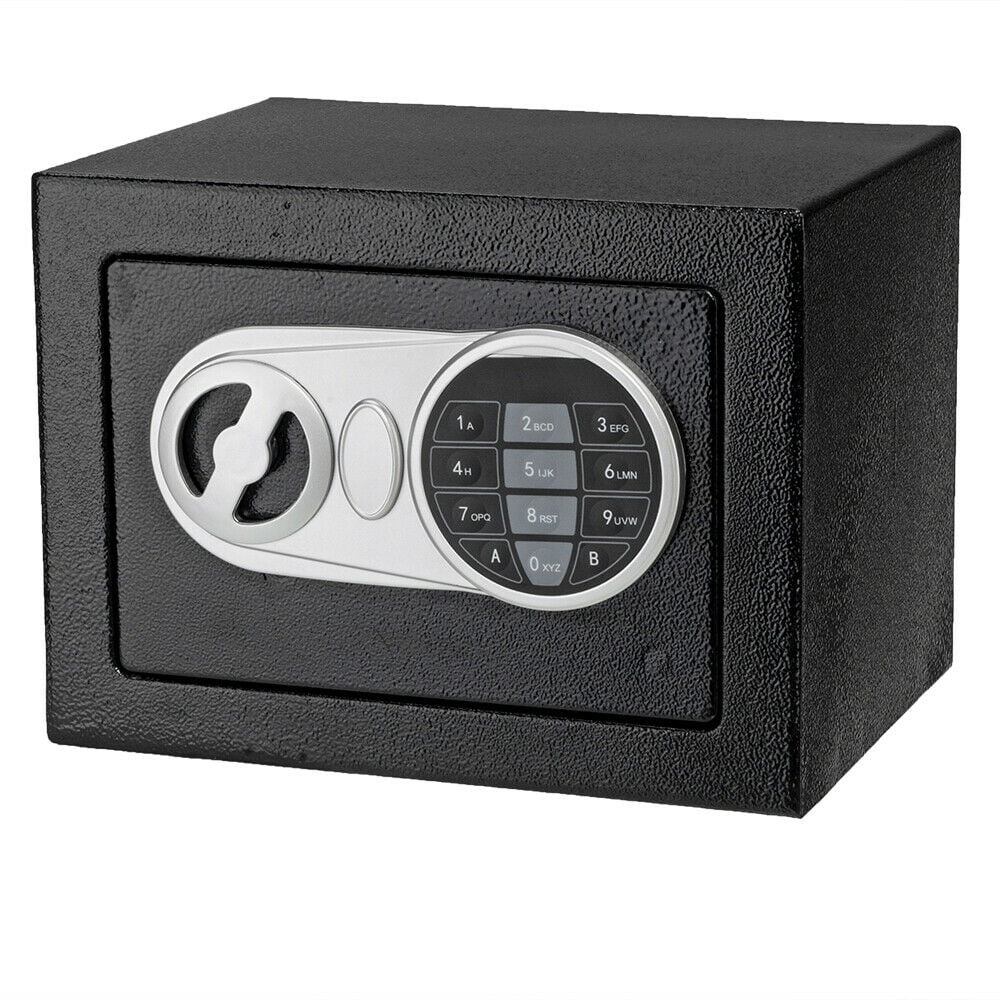 DIGITAL STEEL SAFE ELECTRONIC SECURITY HOME OFFICE MONEY CASH SAFETY BOX BLACK 