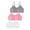 Pink/White/Grey, variant on 4Leezy Girls Seamless Training Bra, Wire-Free Adjustable First Bra Breathable Sports Underwear for Teens
