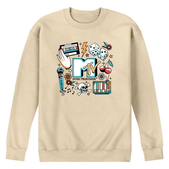 MTV - MTV Flash Tattoos - Men's Crew Fleece Sweatshirt