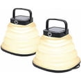 thumbnail image 1 of [2 Pack] Solar Camping Light, LED Camping Light, Rechargeable with USB Cord, Foldable, 3 Dimming Modes for Outdoor Hiking Fishing Tent Garden (Black), 1 of 5