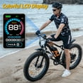 thumbnail image 4 of ZDZA Electric Bike for Adults, 1500W Peak E-Mountain Bicycle, 26" Fat Tire 28mph Ebike, 48V 624Wh Removable, 7 Speed and Dual Suspension UL2849 By SGS, 4 of 8