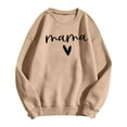 thumbnail image 3 of Women's Sweatshirts 2025 Mama Sweatshirt Long Sleeve Crewneck Drop Shoulder Pullover Tops Sweatshirt for Women, 3 of 5
