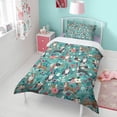 thumbnail image 4 of Pitbull Dog and Flower Floral Duvet Cover and Pillowcase Set for Single Bedding, Bedroom Accessories for Kids Teens, 4 of 5