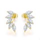 thumbnail image 1 of Pendientes de mujer con forma de ala de ángel y circonitas bañados en oro rosa, 1 of 6