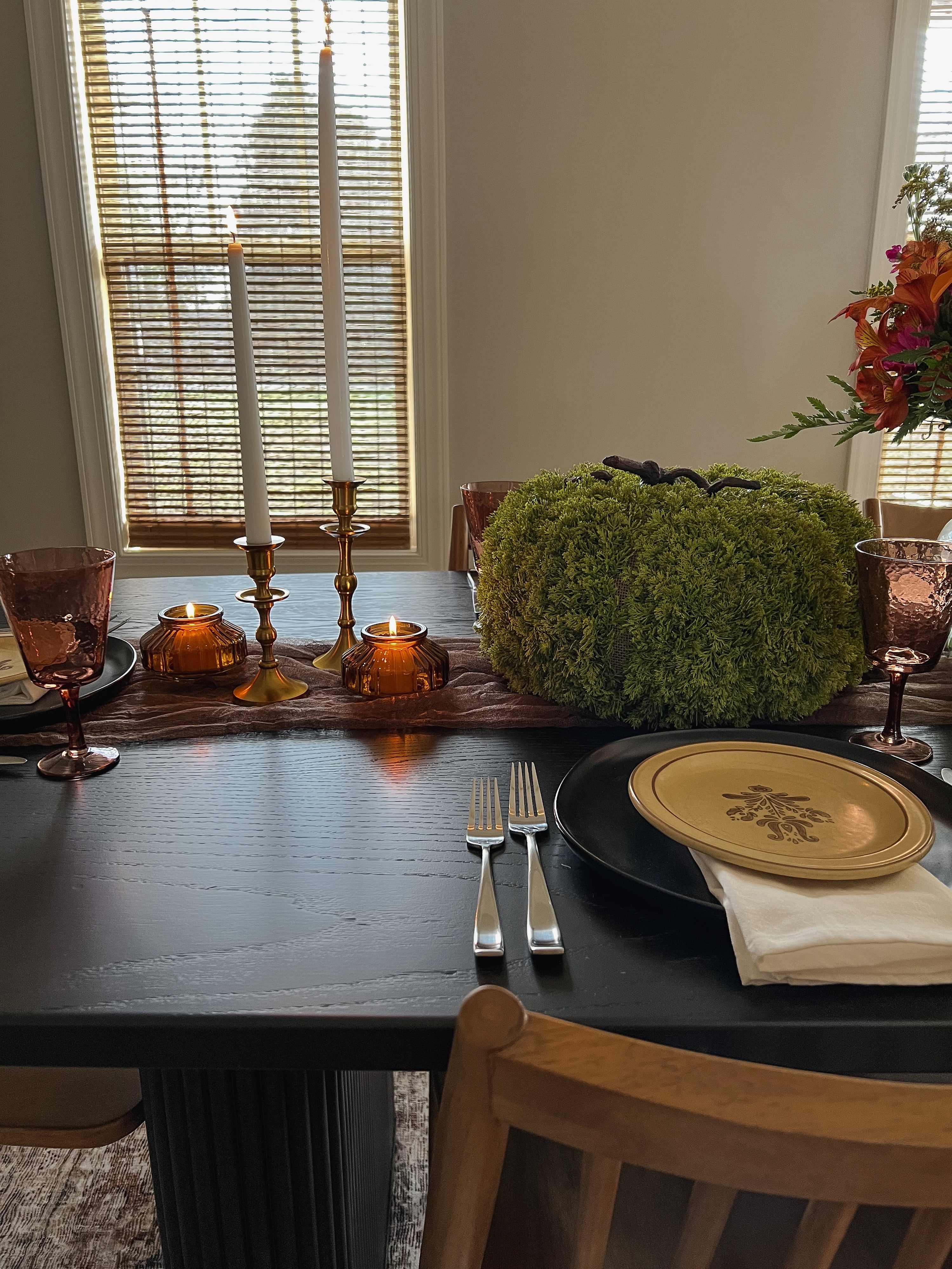 SAFAVIEH Faux 15 Inch Moss Pumpkin, Green