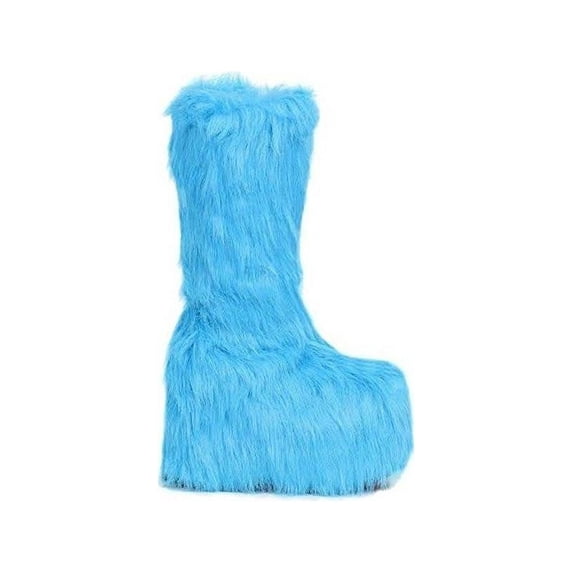 500-Fuzz, Chunky Heel Platform Boot
