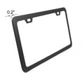 thumbnail image 6 of REGALWOVEN 2 pcs Stainless Steel  Car Front Rear License Plate Frame Black 2 Hole with Screw Caps, 6 of 7