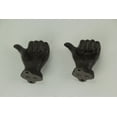 thumbnail image 2 of Chesapeake Bay Brown Cast Iron Thumbs Up Hand Decorative Wall Hooks Set of 2, 2 of 2
