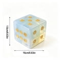 thumbnail image 3 of Mahjong Dice,D6 Dice,Natural Crystal Mahjong Dice Set, 6 Sided Substantial Weight Decorative Gemstone Dice, Perfect Mahjong Hostess Gift(White 0.6IN), 3 of 8