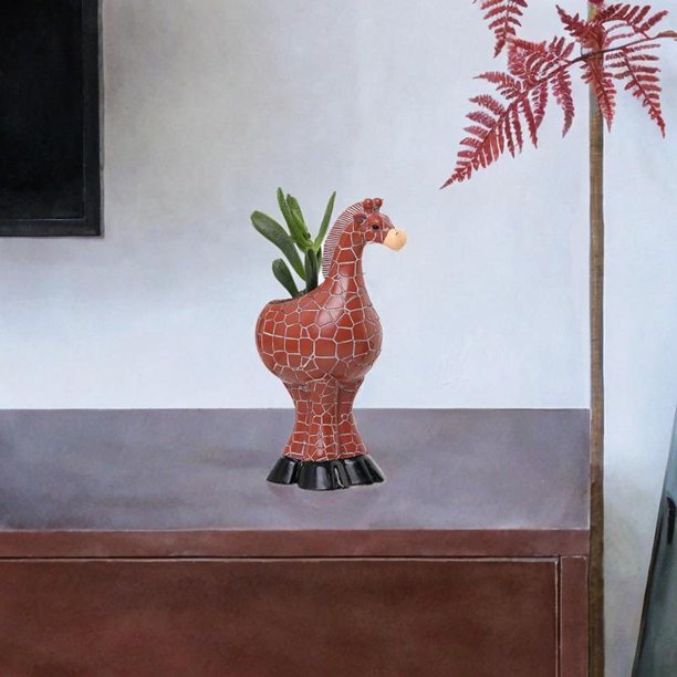 Maceta para jardín, estatua, soporte de exhibición, maceta decorativa para jardín, escultura de Animal para Patio, campo, hogar, alféizar de ventana, Forma de ciervo