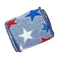 thumbnail image 3 of Patriotic Ribbons American Flag Double Sided Star Striped Wired Ribbon Red Blue White Ribbons for Memorial Day 4th of July Independence Day Bow DIY Crafts 4.7" x 5 Yards(Retro Flag), 3 of 4