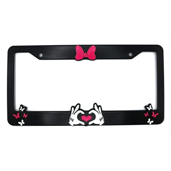 Holder for License Plate License Plate Holder for Minnie Bow 3D Raised License Plate Frame Mod-L07P-12