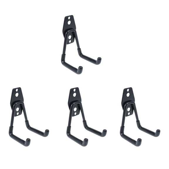 KHBUAB Black Metal Hooks Heavy Duty Wall Mount for Organizing Garage Gardens