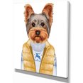 thumbnail image 2 of Terrier in Down Vest and Sweater - Animal Canvas Art Print, 2 of 3