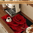 thumbnail image 4 of Red Rose Flower Placemats Set of 6 Place Mats for Kitchen Table Washable Farmhouse Linen Table Mats Dining Decoration 12x18 Inch, 4 of 6