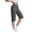 Gray, variant on Women's Cargo Bermuda Shorts with Utility Pockets - Mid-Waist Zipper Fly Casual Capri Pants, Loose Fit Cotton-Blend Walking Shorts for Summer Army Green L