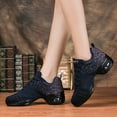 thumbnail image 7 of Women's Jazz Shoes Lace-up Sneakers - Breathable Air Cushion Lady Split Sole Athletic Walking Dance Shoes Platform, 7 of 7