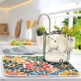 thumbnail image 2 of Yayeee Dish Drying Mat for Kitchen Counter Ultra Absorbent Easy Clean Pad 18x16", Dark Floral, 2 of 7