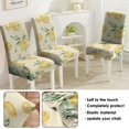 thumbnail image 5 of Dining Room Chair Covers Set of 4 with Lemons Floral Pattern Bright Yellow Washable Stretch Slipcovers Removable Protector for Kitchen Home Party, 5 of 7