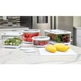 thumbnail image 4 of iDesign Plastic Produce Storage Tupperware Bin, 6.5 in x 5.5 in x 7.5 in, up to 2.88 L, Clear, Small, 4 of 7