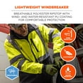 thumbnail image 2 of Ergodyne Glowear 8351 Jacket Windbreaker Water Resistant Orange Hi Vis 3X, 2 of 6
