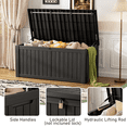thumbnail image 5 of Bifanuo 130 Gallon Deck Box Lockable Resin Outdoor Storage Box Waterproof Outdoor Container for Patio Furniture Cushions, Pillow,Black, 5 of 8