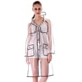 thumbnail image 1 of Impermeable transparente reutilizable Poncho de lluvia EVA Impermeable al aire libre Impermeable al aire libre para adultos (talla L, negro), 1 of 4